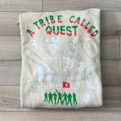 A Tribe Called Quest ATCQ Pullover Hoodie Cream  Size Large