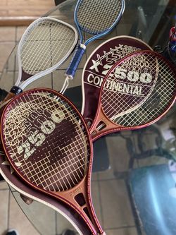 Continental X-2500 Mid Size Tennis Rackets – Lot of 4