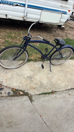 Blue old school Beach Cruiser Bicycle