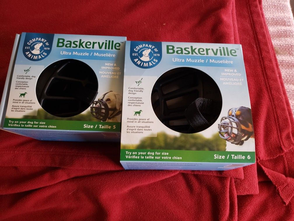Brand New Baskerville Muzzles size 5 and size 6