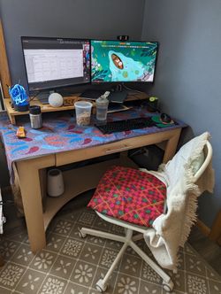 Green Office Desk And Chair Combo