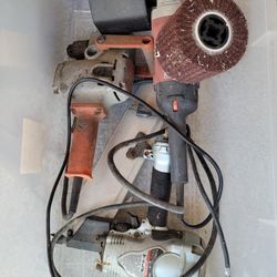 Nail Gun Metal Polisher And Hole Hog.