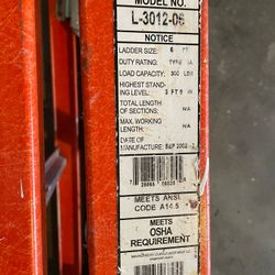 Louisville 6 Foot Ladder ft 