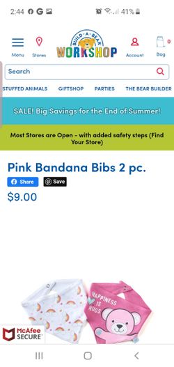 Build a bear workshop bandana bib