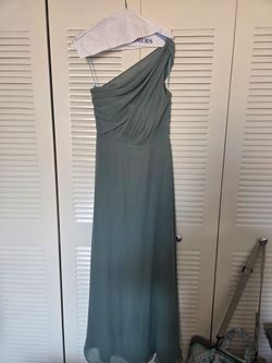 Green one shoulder maxi dress