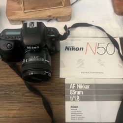 Nikon N50 With Nikkor 85mm Lens 