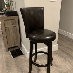 Swivel leather Bar Stool