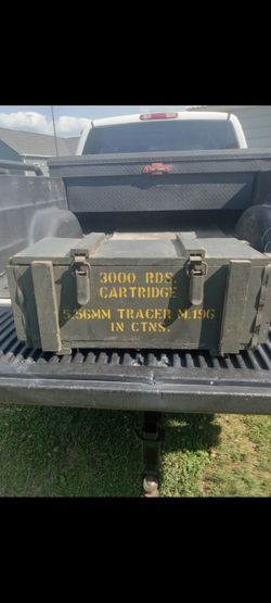 Wooden military ammo box
