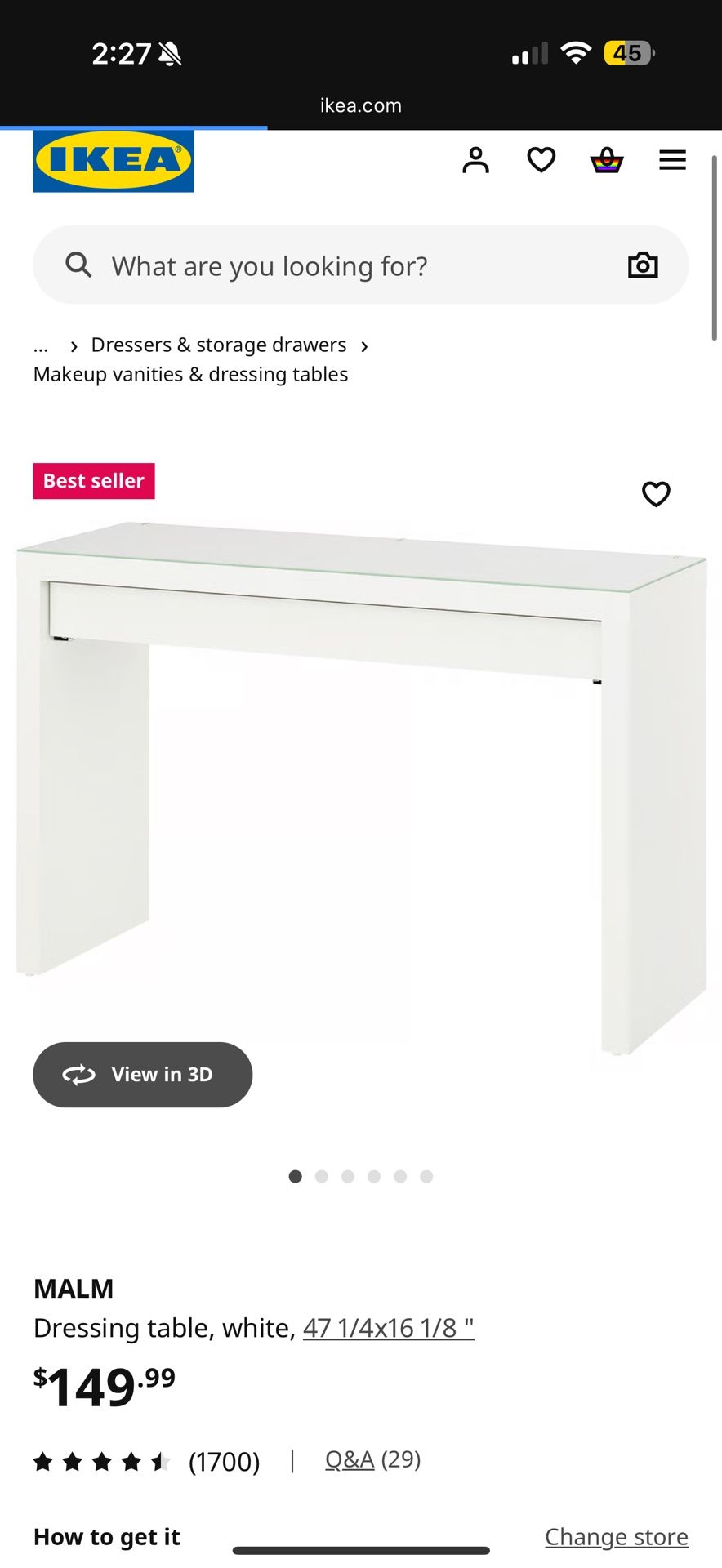 Malm Dressing Table