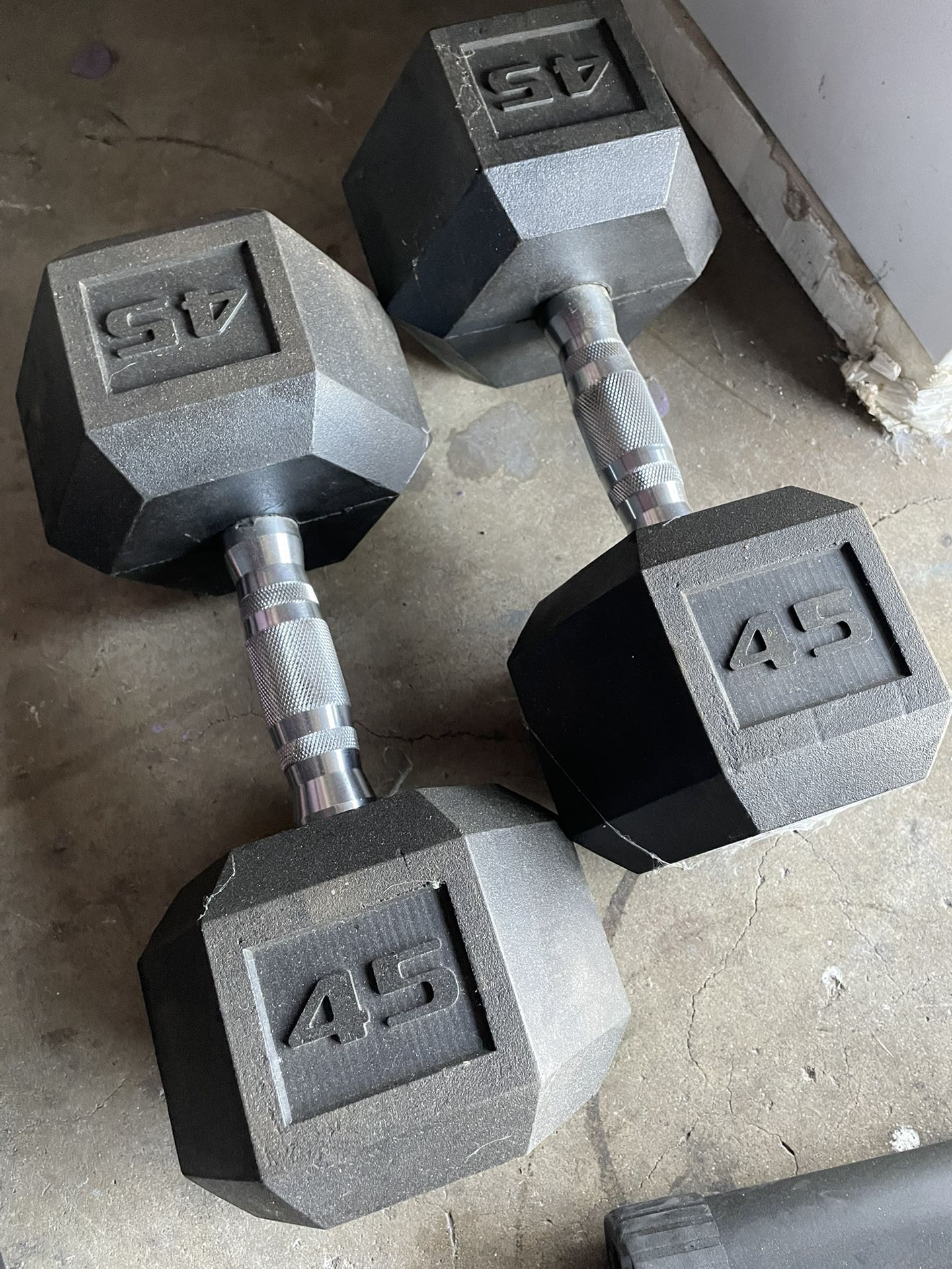 45 Pound Dumbbells Pair