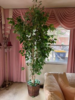 2 large artificial plant trees