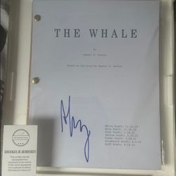 Darren Aronofsky Signed Autograph The Whale Full Movie Script- Brendan Fraser 