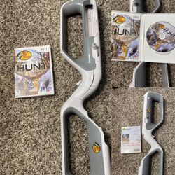 Nintendo Wii Bass Pro Shops Hunting Controller with The Hunt Game Wii CIB 