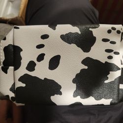 Cow Print Makeup Bag