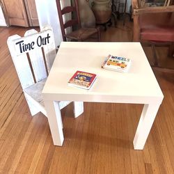 Kids wooden table set