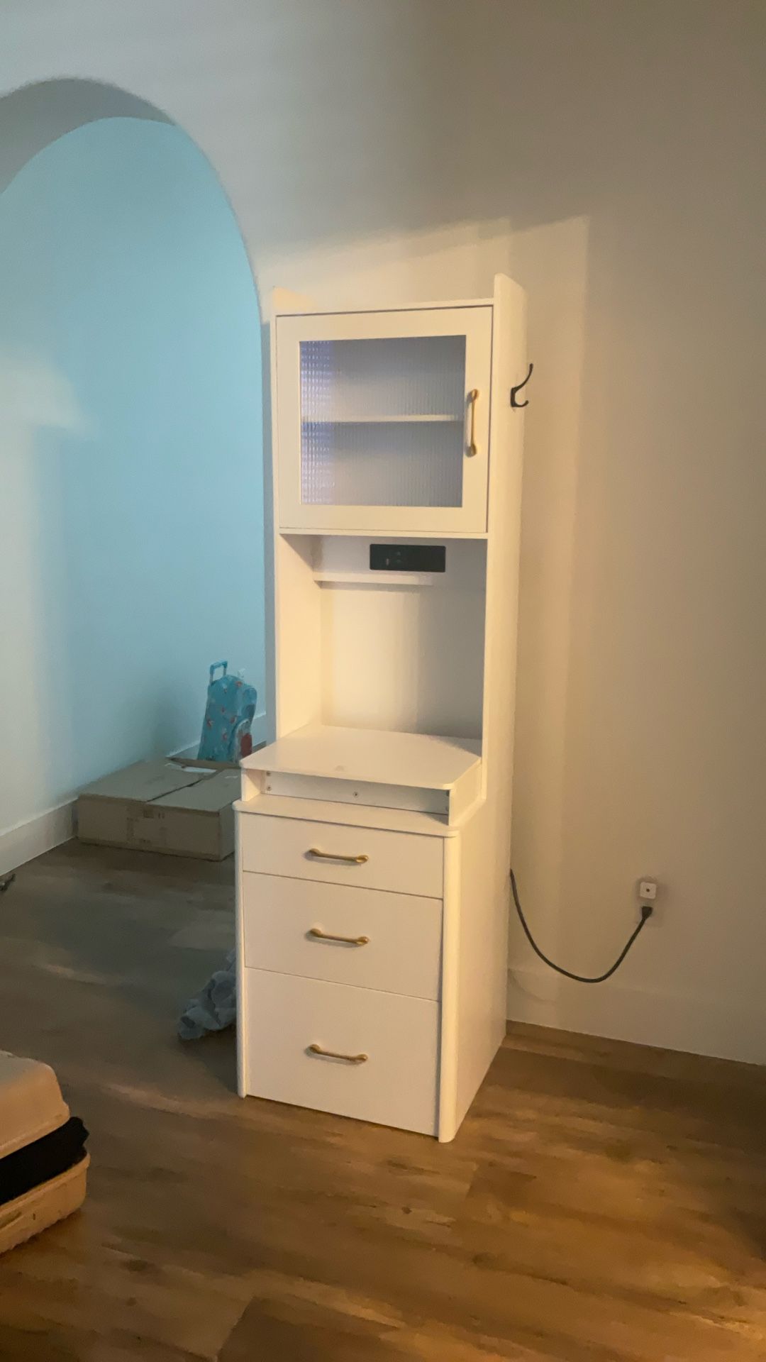 HWB Vanity Desk With Mirror And Light (Oak)