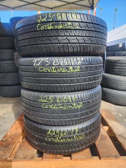 225 60R 17 CONTINENTAL CONTROL CONTACT TIRES 2256017 USED TIRES (SET) MOUNT BALANCE INCLUDED