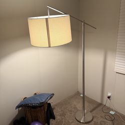 Modern Arc Floor Lamp with Drum Shade