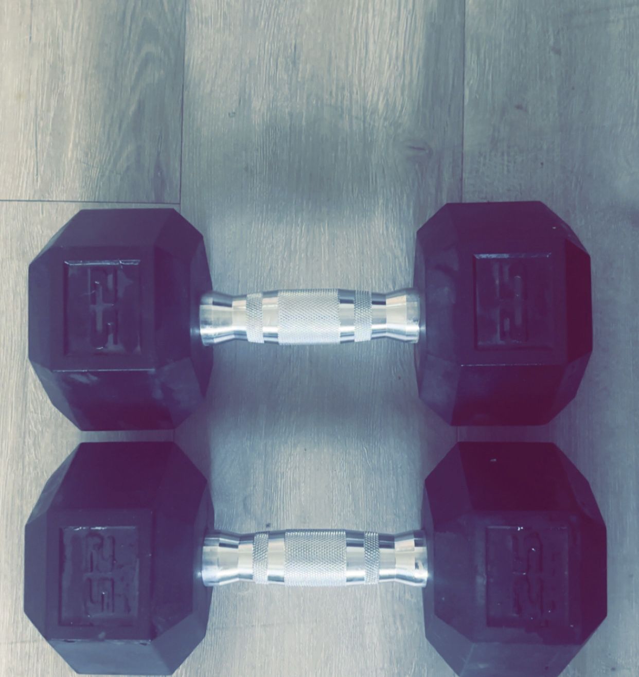 (2)25 Lb Dumbbell Weights