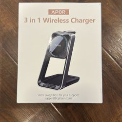 3 in 1 Charging Station for iPhone, Magsafe Wireless Charger with Cooling Fan