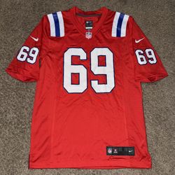 Cole Strange #69 New England Patriots NFL Nike Red Retro Jersey Men’s S