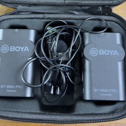 BOYA Lavalier Mic with Wireless Transmitter – Great for Video & Interviews