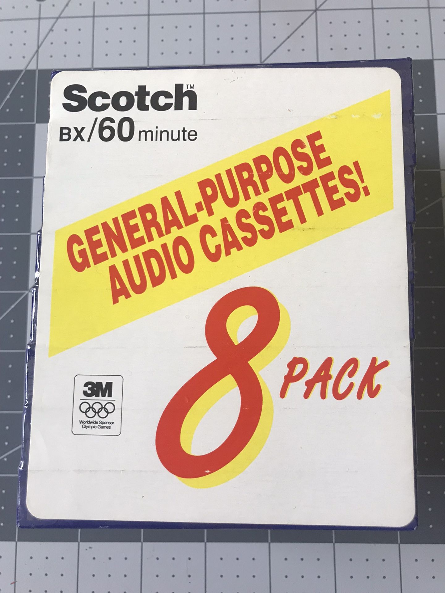 Brand new sealed Scotch BX/60 90m Audio Cassette Tapes package ( 8 Pack)