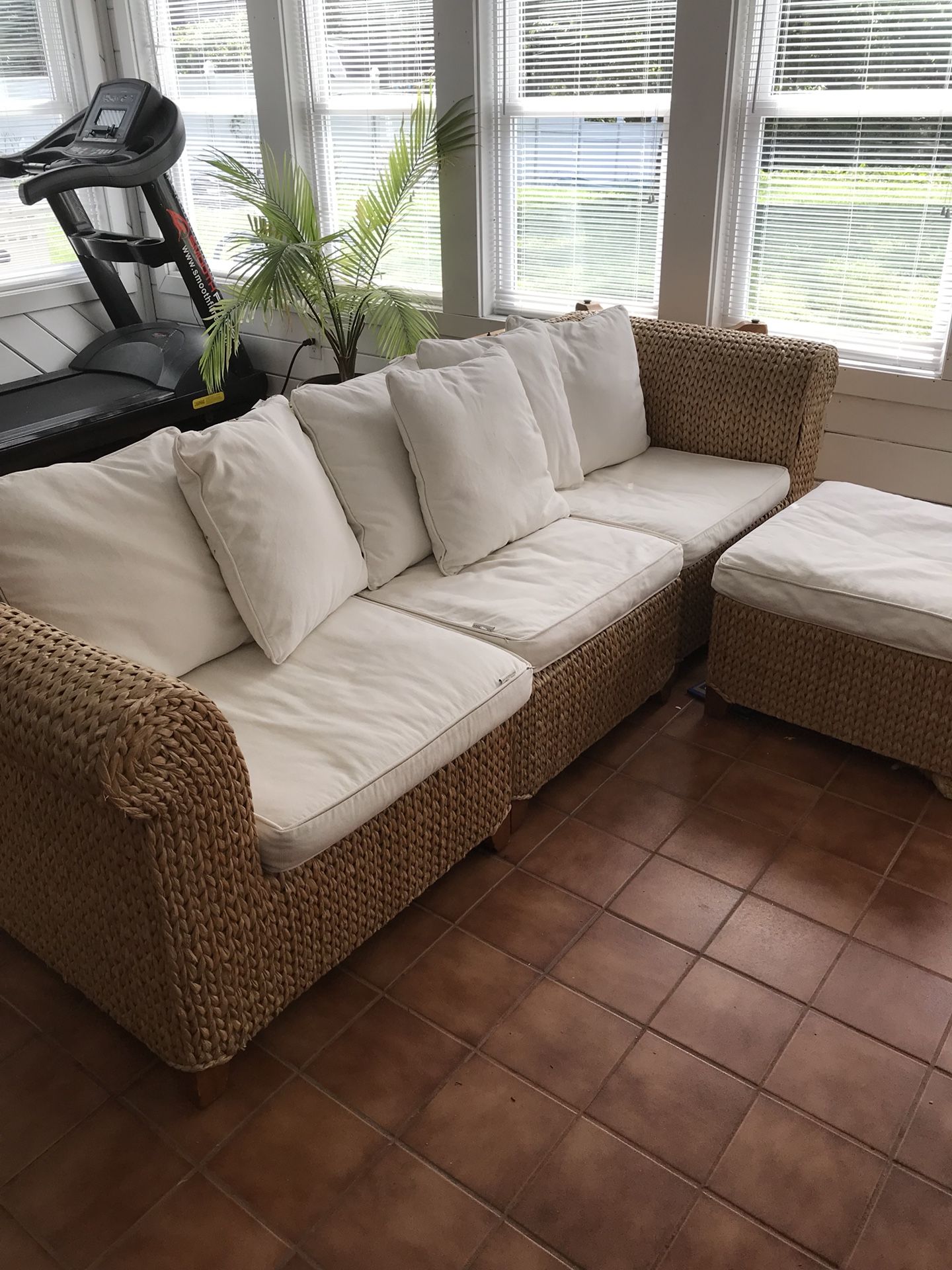 Pottery barn seagrass sectional online