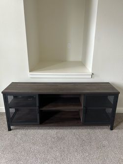60inch Wood + Metal Entertainment Center
