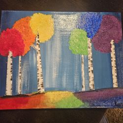 Rainbow Forest Art