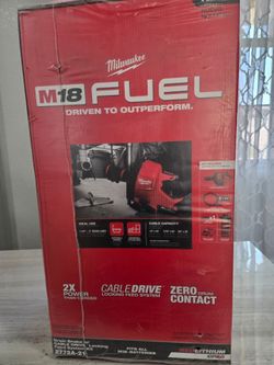 milwaukee m18 fuel drain snake w/cable drive locking feed system kit