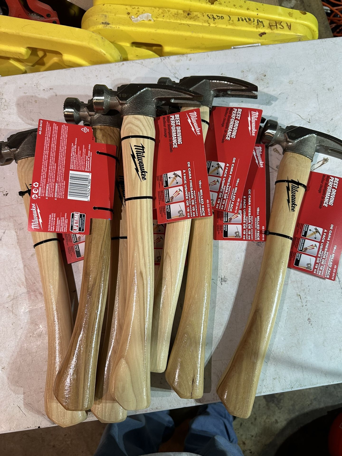 Milwaukee 19oz Milled Face Hickory Hammer New 15$ Each 