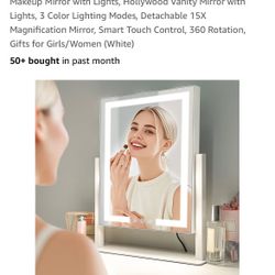 MAKEUP VANITY MIRROR WITH LED LIGHTS 14x10 brand new ESPEJO CON LUCES LED 14x10