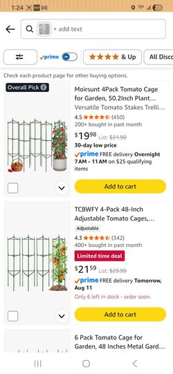 4-Pack Tomato Cages,..
IM NOT SURE ABOUT THE MEASUREMENTS, AMAZON PICTURE IS SIMILAR TO THE ONE I HAVE