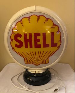 Shell Gas Pump Globe Desk Lamp
