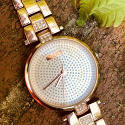 Pink gold watch