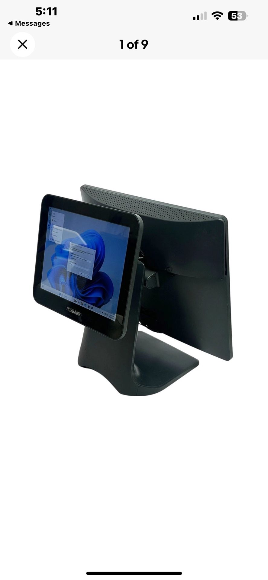 POSBank Apexa-G 15" POS Terminal with customer display