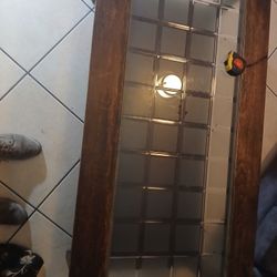 Glass Top Heavy Wooden Coffee Table 