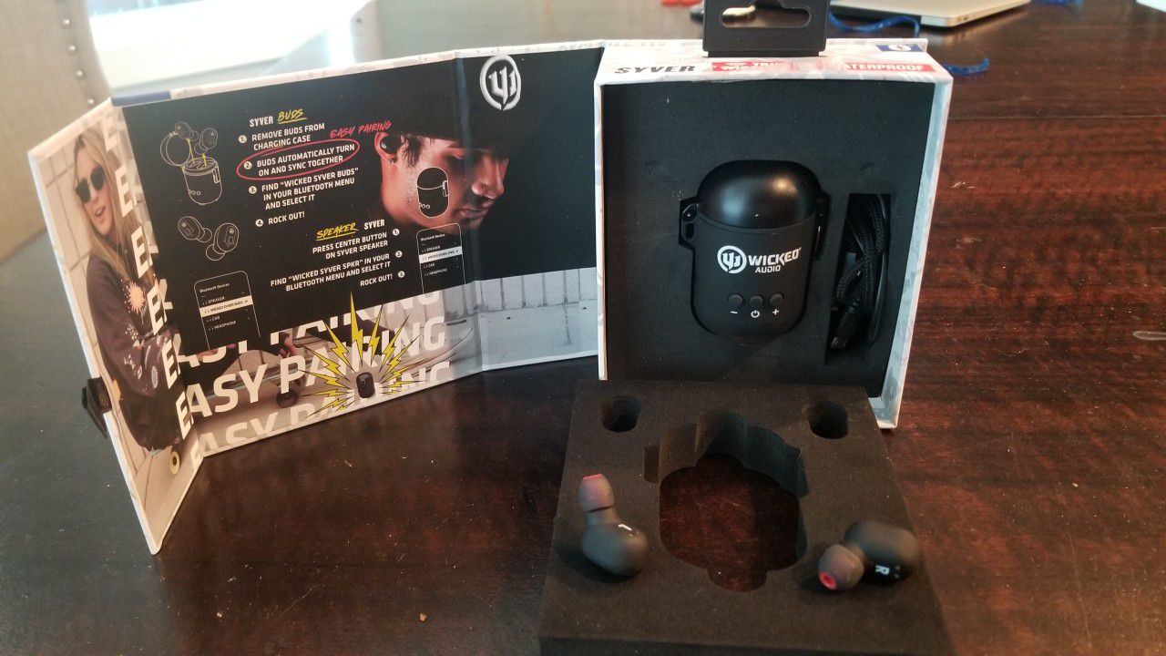 Earbuds/ portable speaker combo