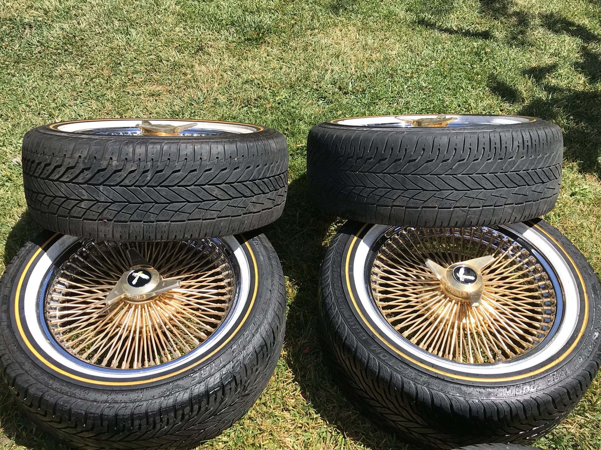 F.S. 17 inch Zenith Wire Wheels w/ Vogue Tires