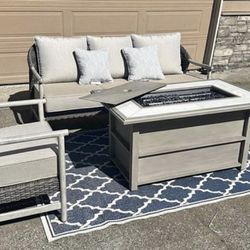 Brand New Outdoor Costco Furniture With Fire Pit 