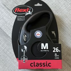 FLEXI Classic Cord Retractable Dog Leash – M - 26ft