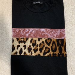 Black Cheetah Print Shirt 
