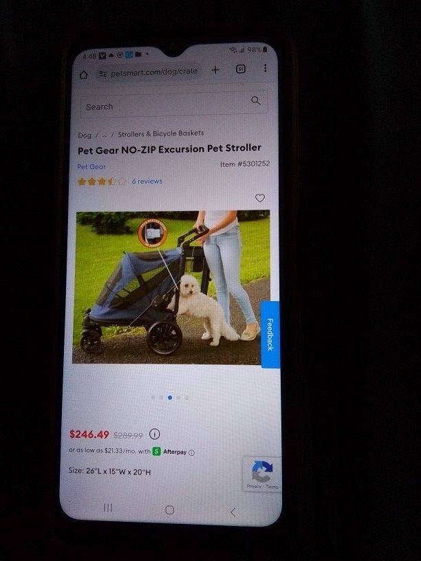 Pet Gear NO-ZIP Excursion Pet Stroller Dark Blue $125