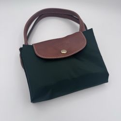 Longchamp Le Pliage Top Handle Medium Tote Bag In Sage Green