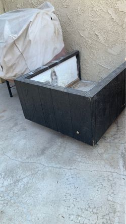 Large box on crates