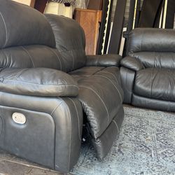Grey Recliners With Usb Charger