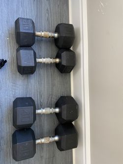 Rubber Dumbbells 2x40, 2x30, 140# Total