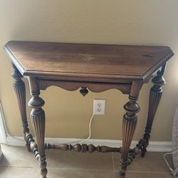wood style carved console table 