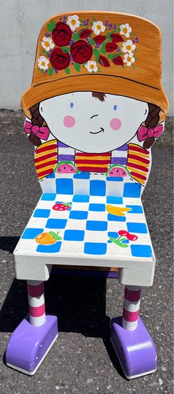 Cutest painted wooden chair